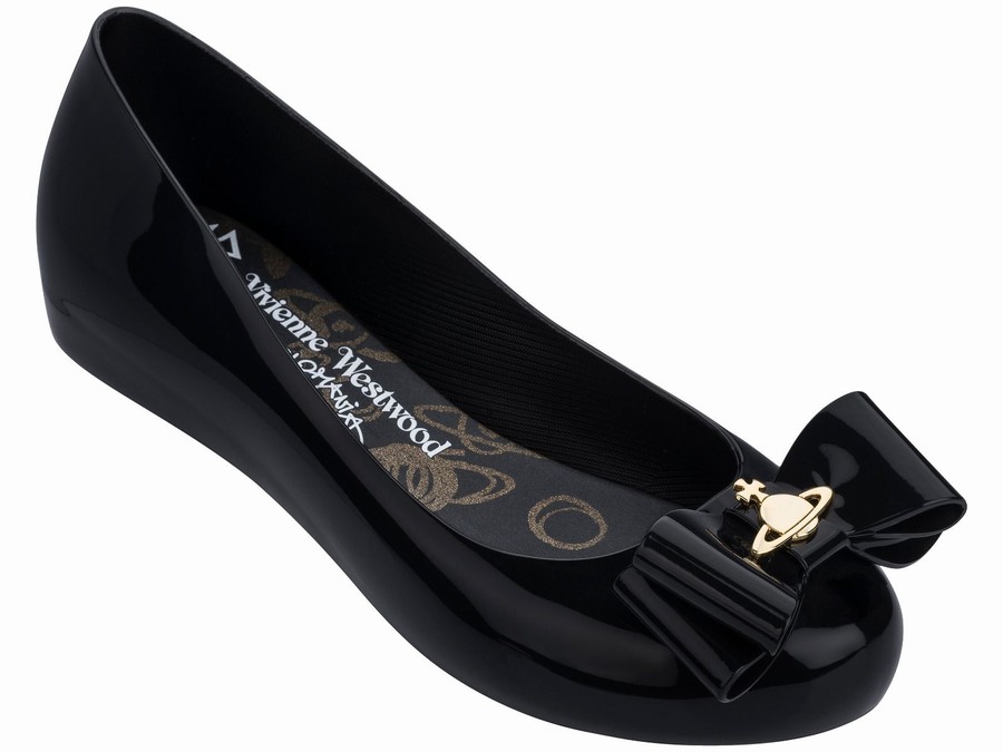 Bailarinas Melissa Vivienne Westwood Ultragirl Mujer - Negras - Argentina SZG-621985